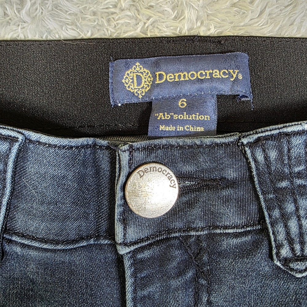 Democracy Absolution Luxe Touch Jeggings Size 6 Blue Distressed Skinny Jeans - Picture 4 of 10